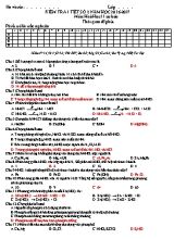 Kiểm tra 1 tiết số 2 năm học 2016 - 2017 môn Hoá học 11 (cơ bản)